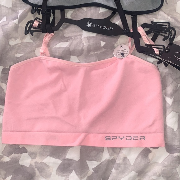 Spyder | Pink and Black Bralette Size M - Picture 2 of 8